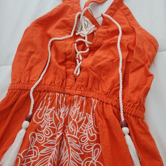 ORANGE MAXI DRESS - Picture 6 of 16